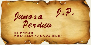 Junoša Perduv vizit kartica